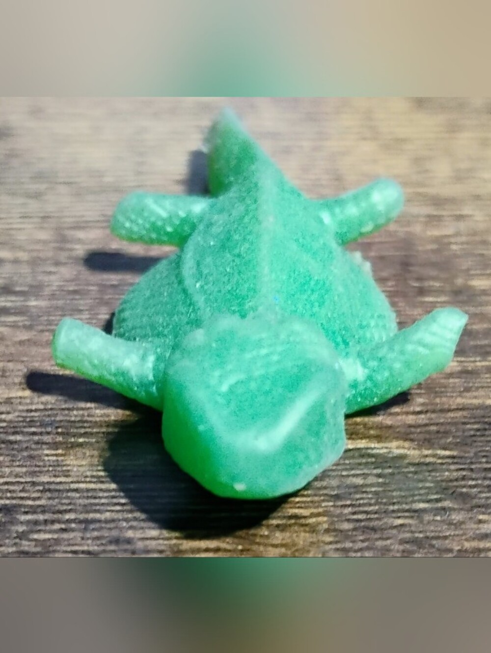 Green Flocked Lizard Toy